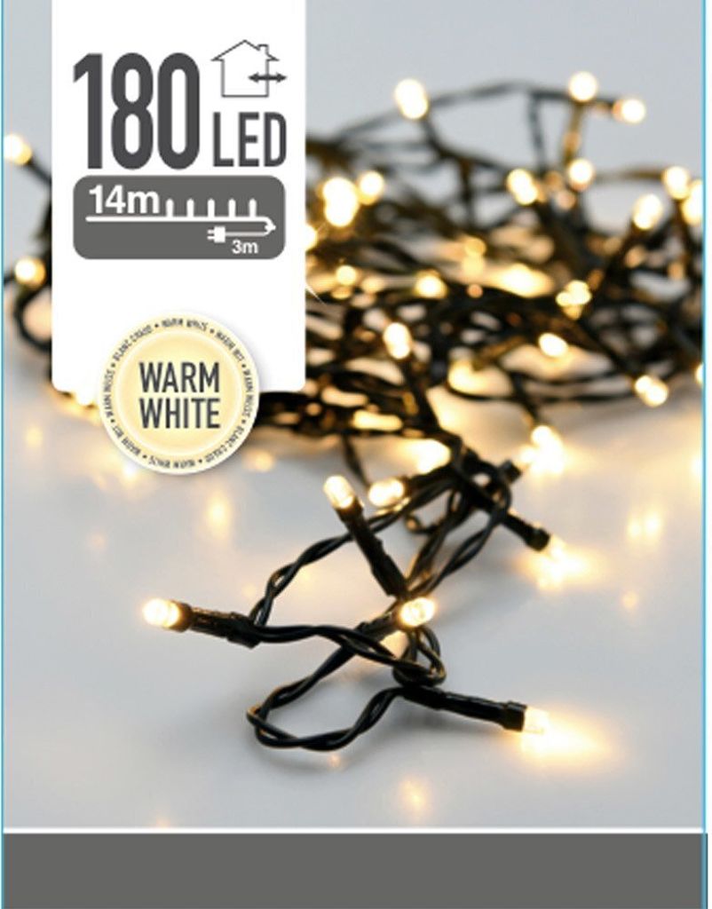 Weihnachtsbaumbeleuchtung 180 led warm weiß Produktbild 