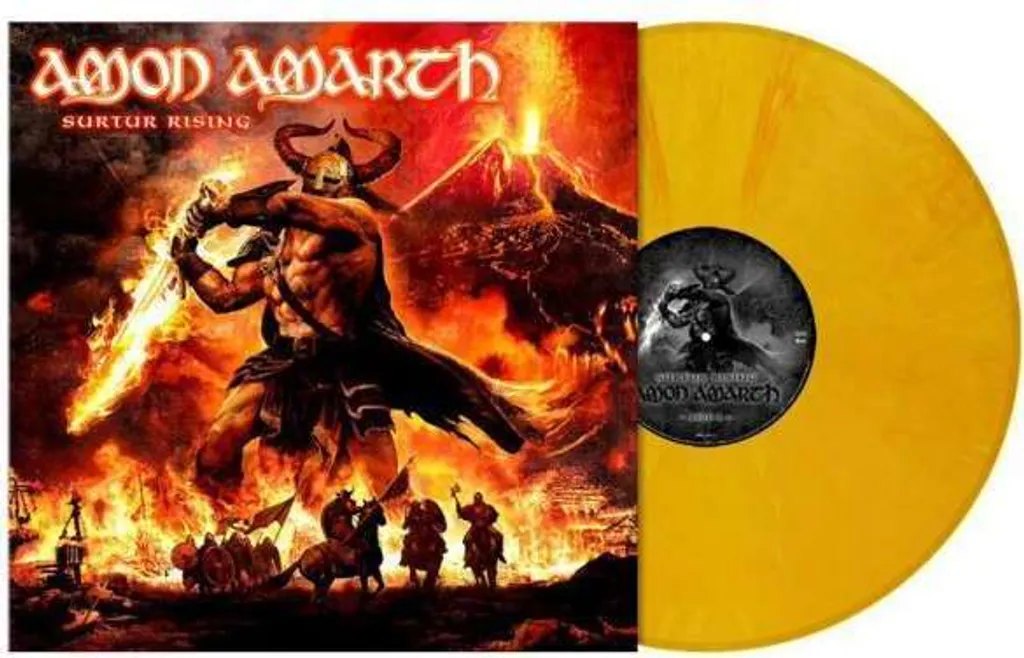 Amon Amarth Surtur Rising Vinyle Marbré Jaune Soleil Édition Collector