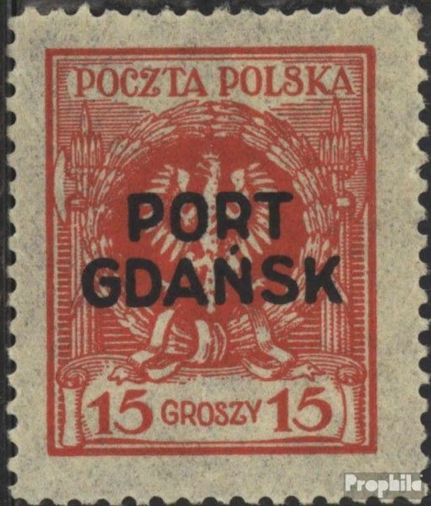 Briefmarken Polnische Post Danzig 1925 Mi 6a gestempelt Produktbild 