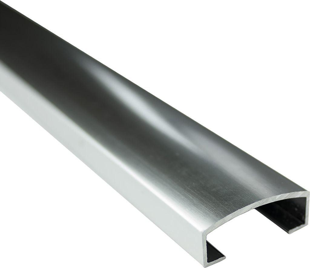 Alu U-Profil Bordüre Fliesenschiene Dekoration silber L270cm 25mm poliert
