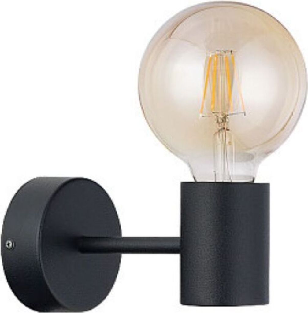 Wandlampe E27 Schwarz Metall Retro Wandleuchte