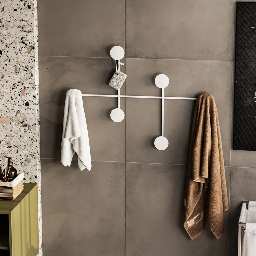 Support Mural 100% Métal Blanc Wallity Dama-B - Structure XXL 82x60 cm