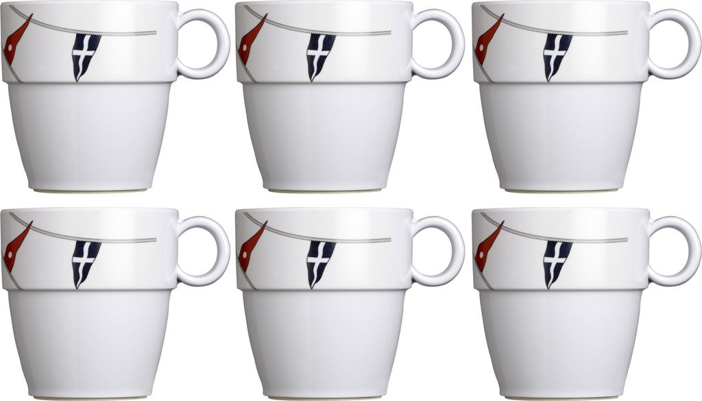 Kaffeebecher / Mug / Kaffee-Pott - Regata, - 6er Set