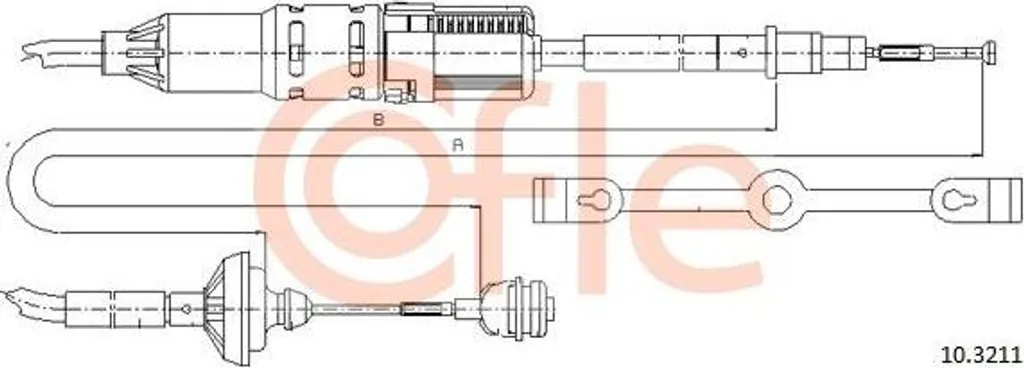 Câble d'embrayage COFLE 10.3211 pour Transporter IV OE 701721335