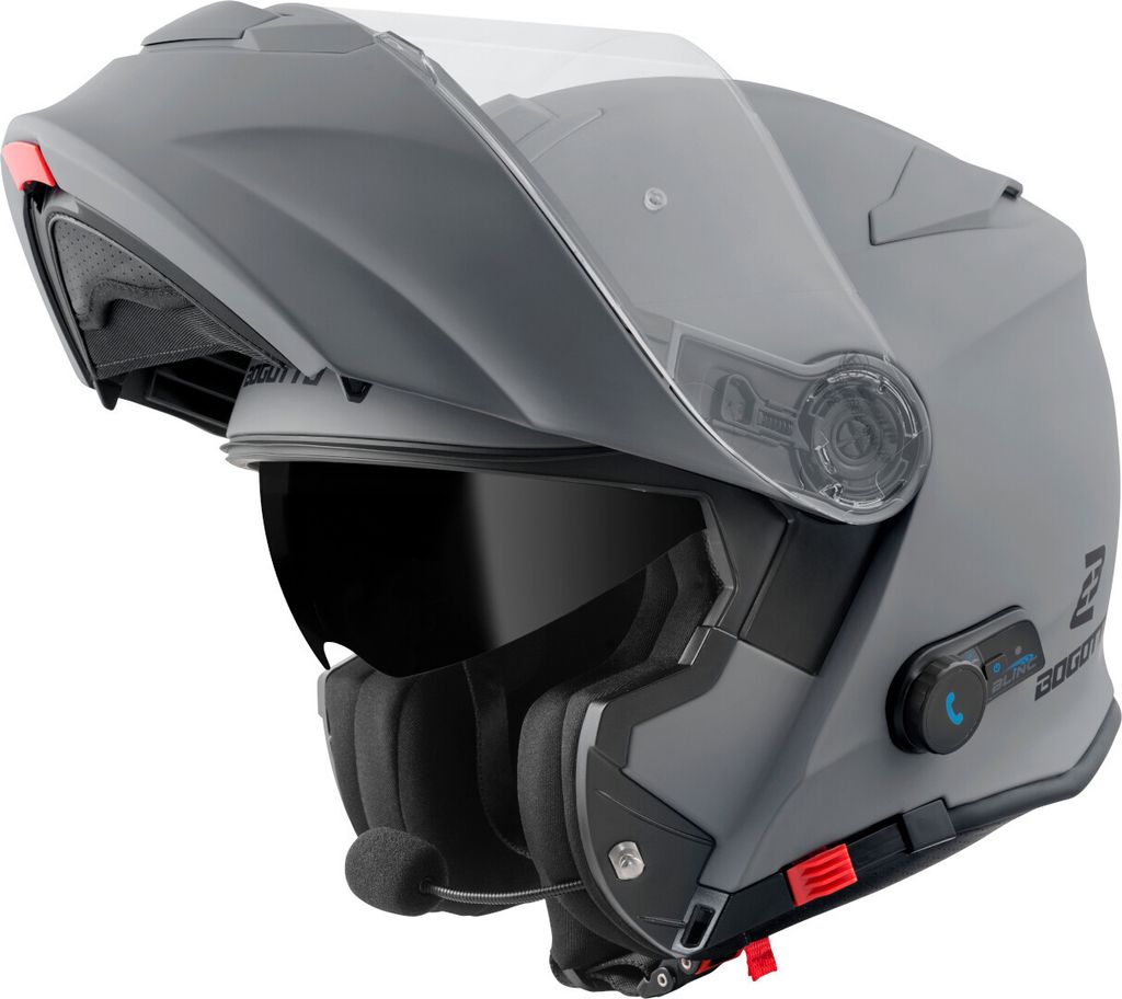Bogotto H271 BT Bluetooth Klapphelm, grau matt, XS