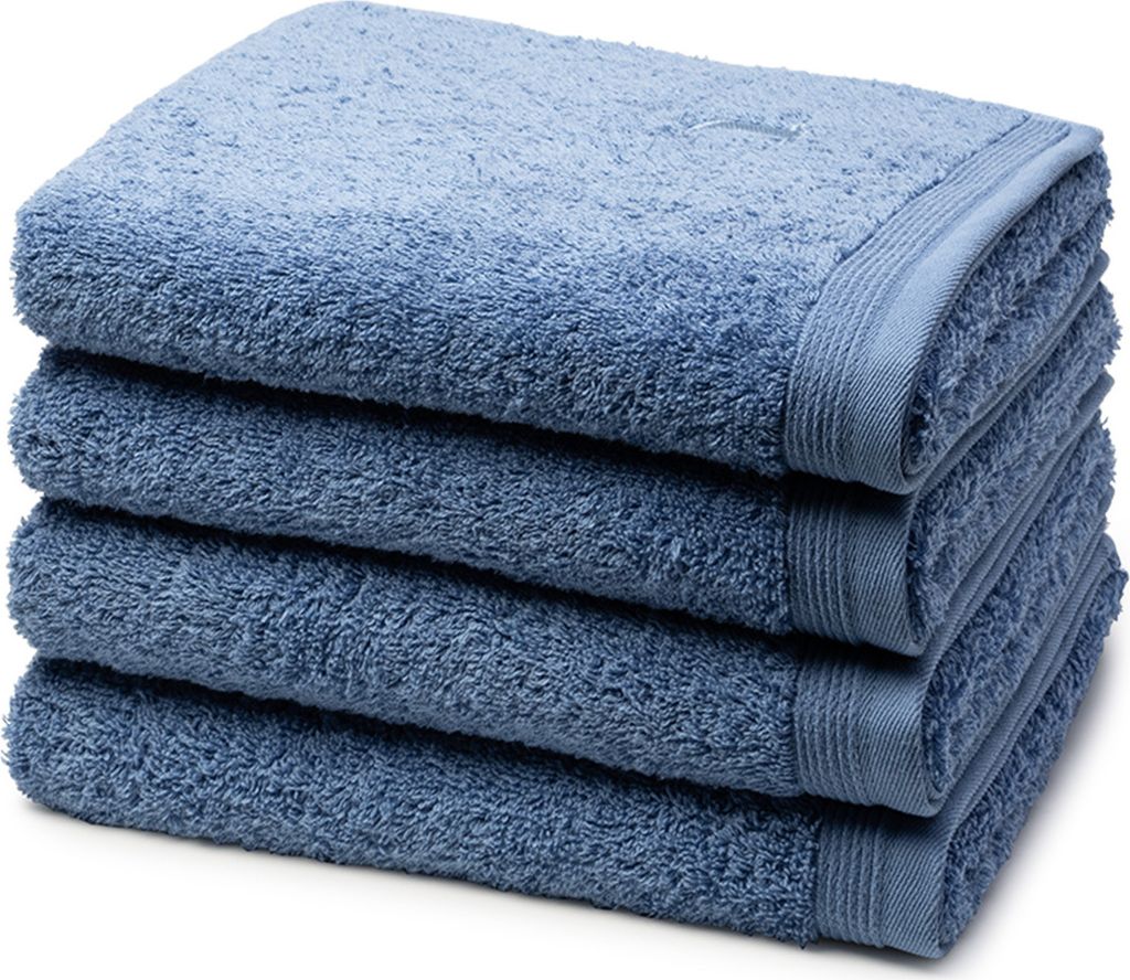 Möve Superwuschel 4 X Handtuch im Set Extraweiches Handtuch, Aus 100% hochwertiger Baumwolle, Mit eingesticktem Markenlogo