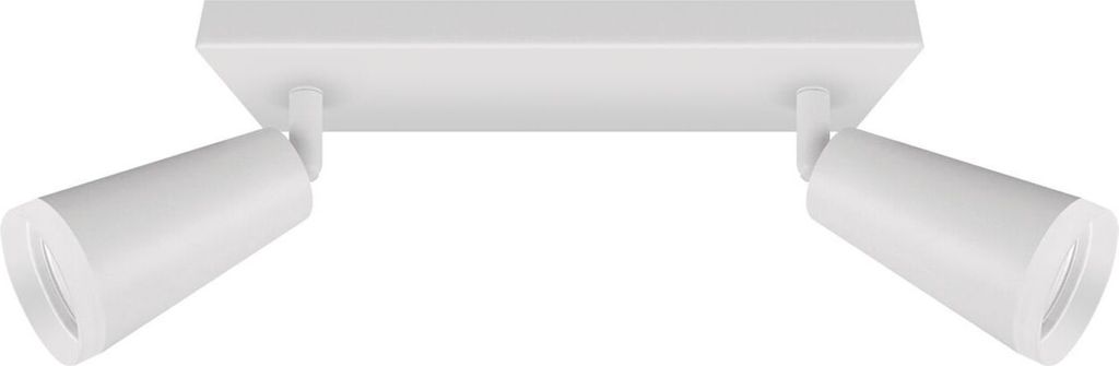Deckenspot Aluminium GU10 verstellbar Weiß 2-flammig länglich Spot Lampe Decke