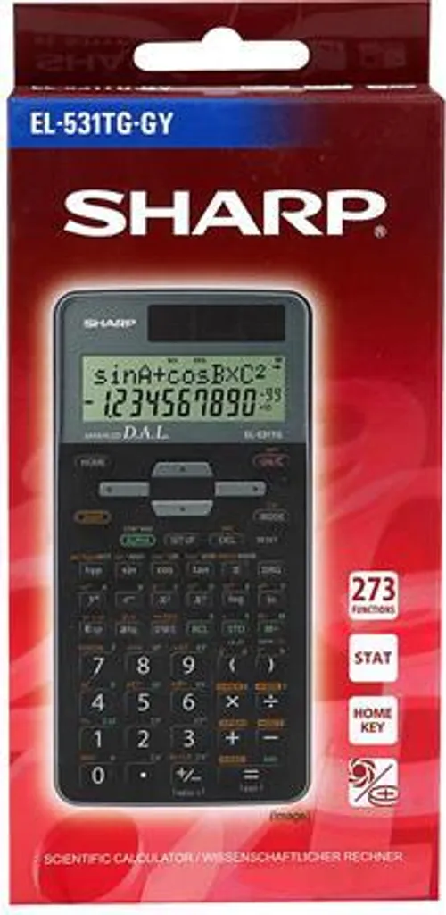 Calculatrice scientifique Sharp EL531TGGY grise à double alimentation - 2