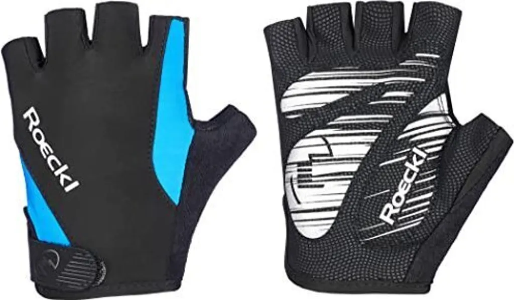 Gants de cyclisme Roeckl Basel Noir et Bleu - Accessoires vélo de route 7.0