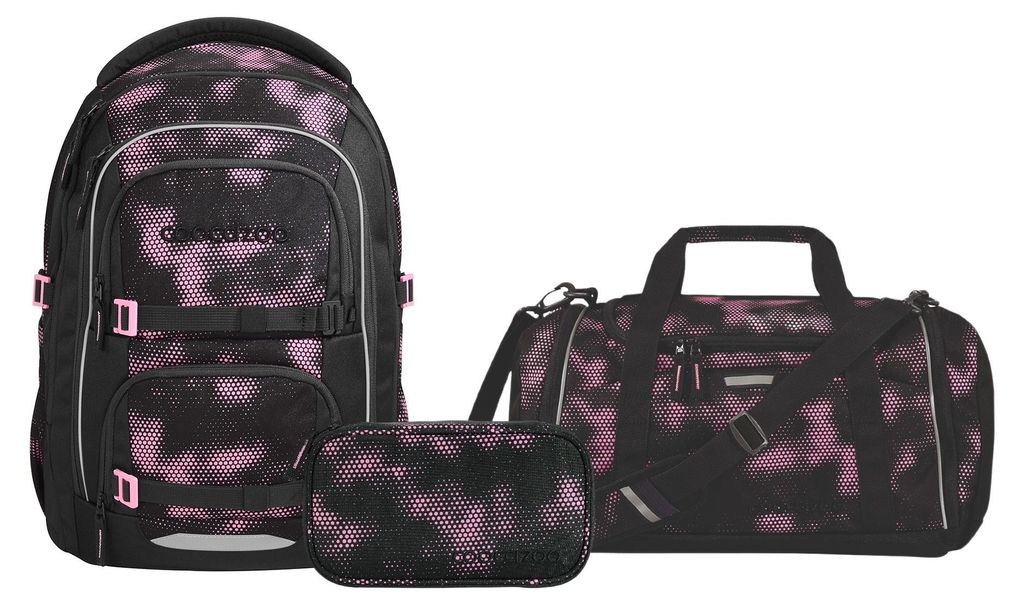 Coocazoo, Schulrucksack-Set PORTER, Pink Illusion 3-teilig Produktbild 