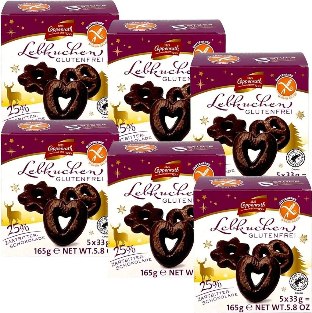 Coppenrath Lebkuchen Glutenfrei 165g | Zartbitterschokolade Produktbild 