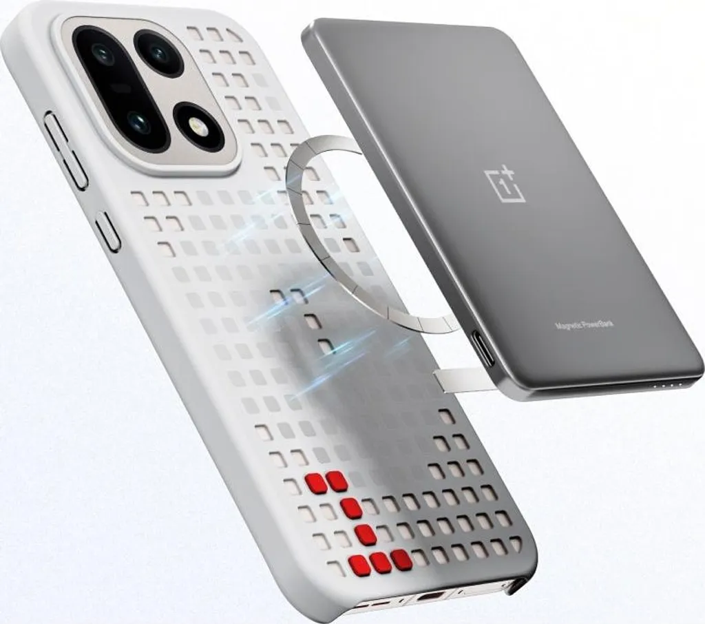Coque Magnétique OnePlus 15 Grise - Étui de Protection Perforé Pro - 2
