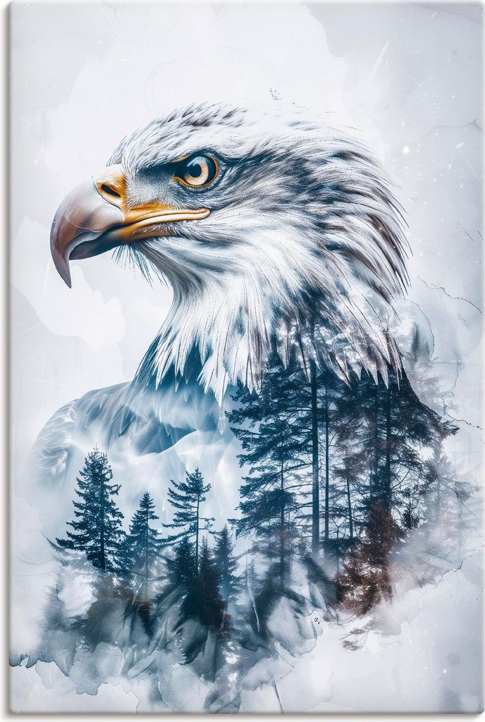 ARTland Leinwandbild Weißkopfadler Größe: 60x90 cm