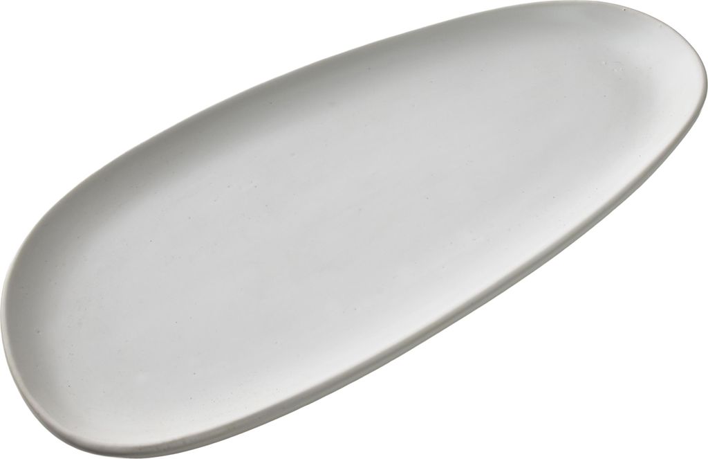 Servierplatte Porzellan BASIC NATURE Teller 31,5x14x2,5 cm Mattweiß 1 Stück