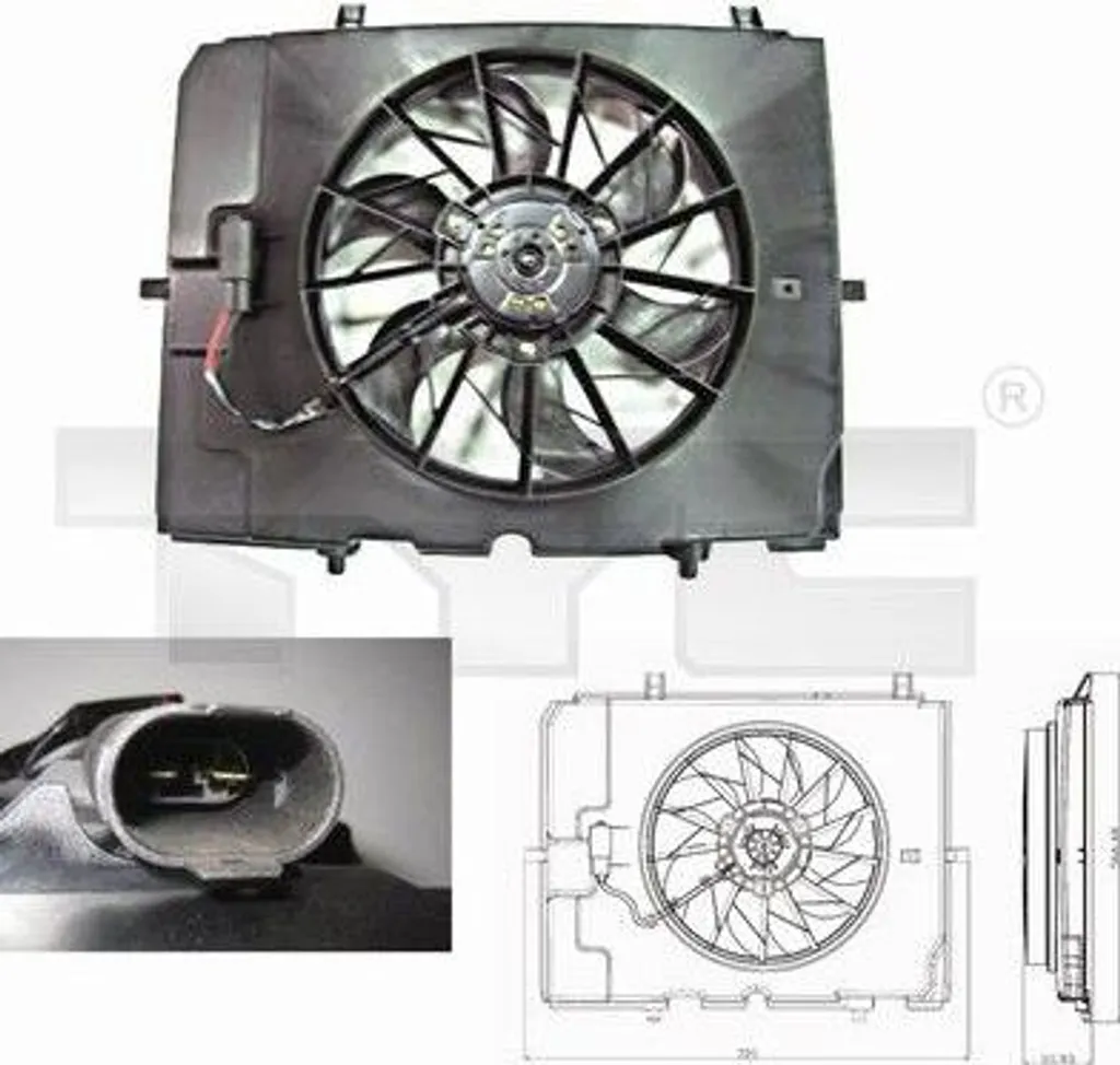 Ventilateur moteur pour Classe C et Classe E - Refroidissement OE 12V