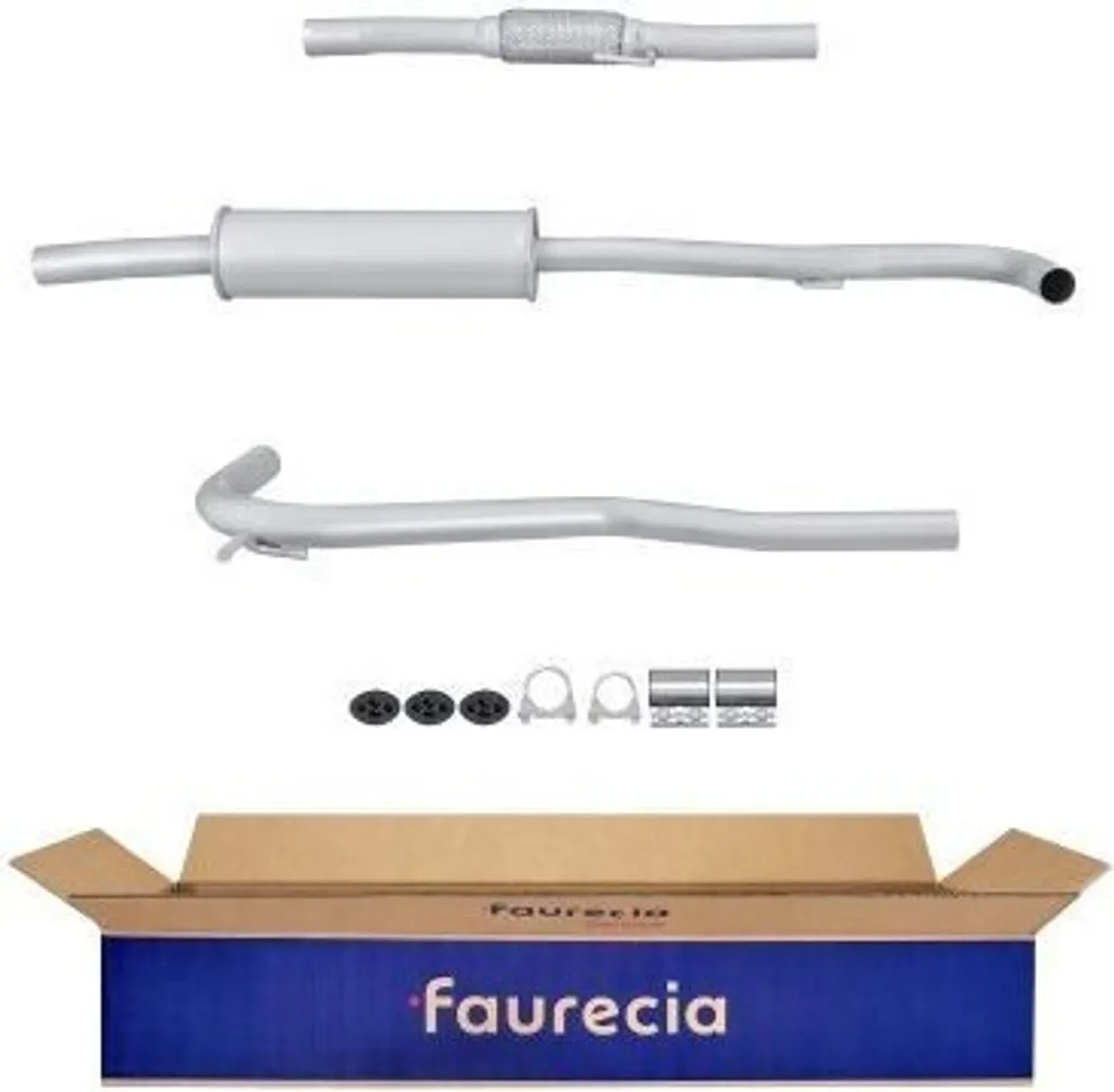 Pot d'échappement central HELLA pour Palio - Silencieux acier 8LC366