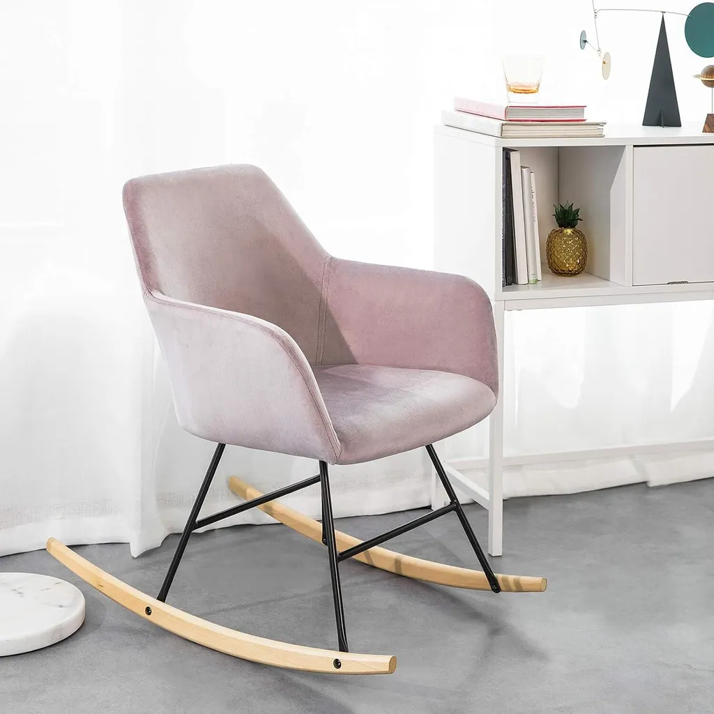 Fauteuil relax ergonomique rose contre le mal de dos structure robuste
