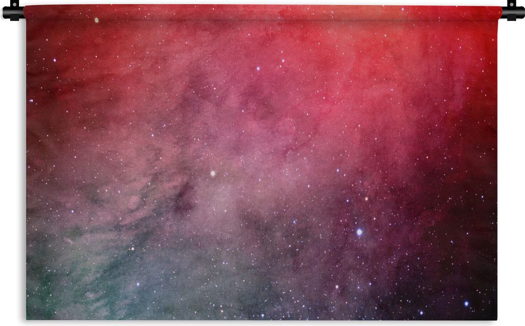 MuchoWow Wandteppich Wandbehang Aquarell - Sterne - Rot 60x40 cm Tapisserie Dekoration Wandtuch - Wanddekorationen