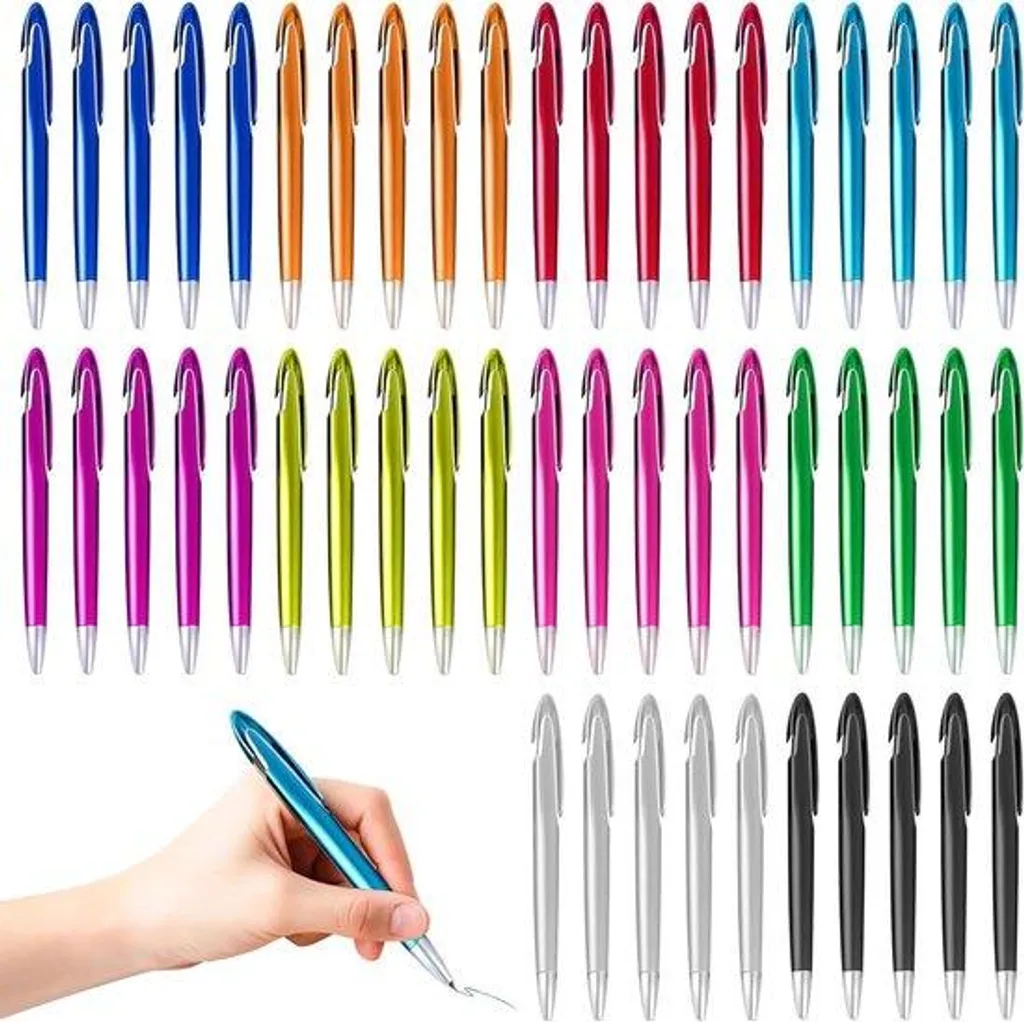 Stylos à bille ergonomiques anti-fatigue, lot de 50 pour rédiger