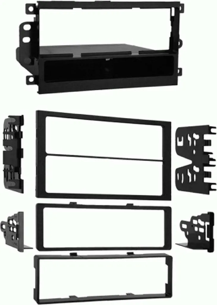 Support autoradio 2-DIN ABS noir avec vide-poche amovible Isuzu GM