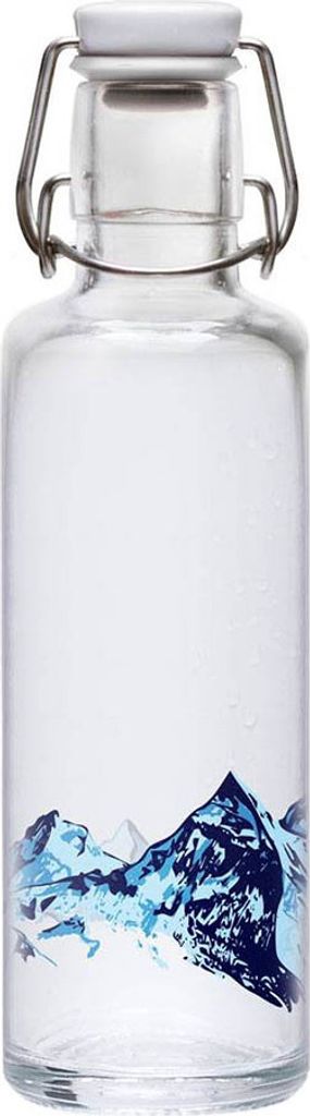 soulbottles Alpenblick Glas Trinkflasche | 600 ml | auslaufsicher | plastikfrei