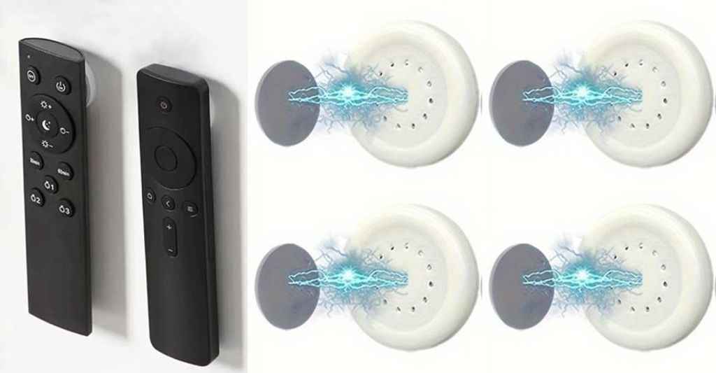 GKA 4 Stück magnetischer Fernbedienungshalter Wandhalterung Produktbild 