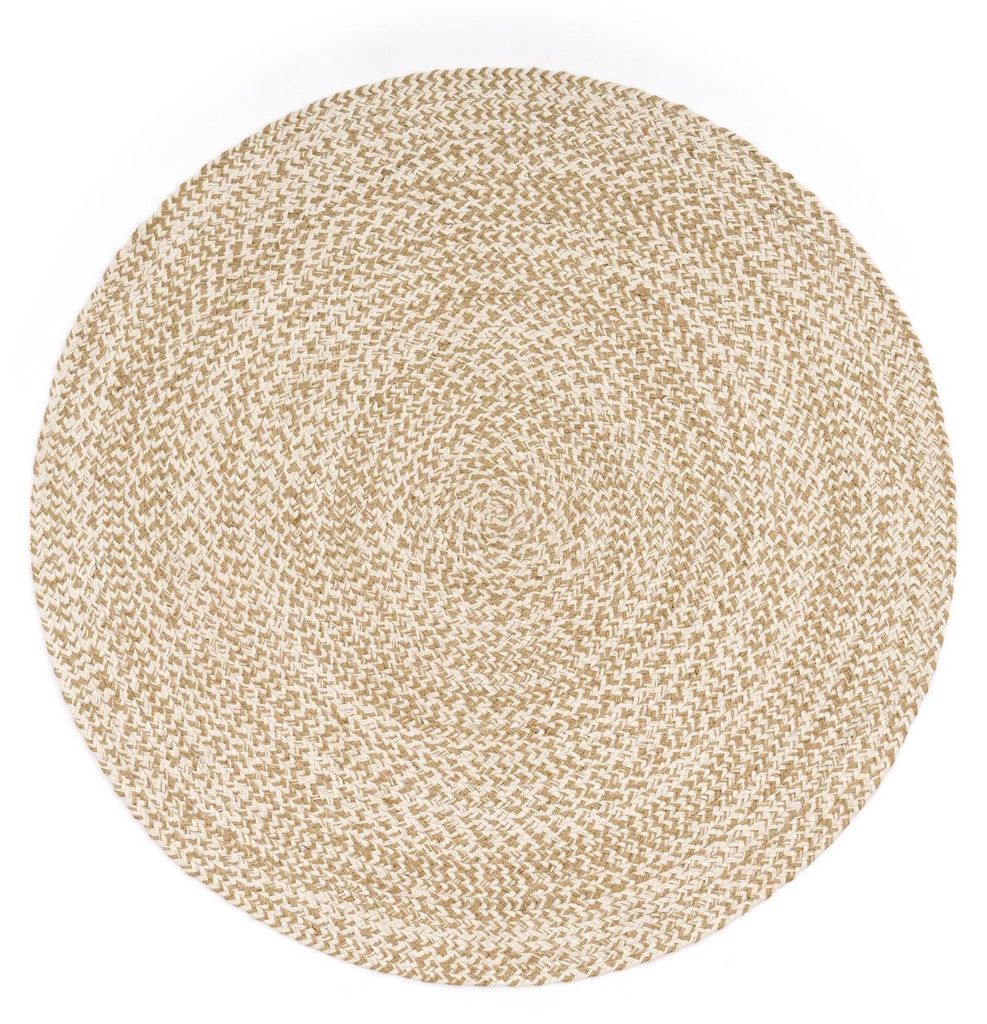 TT Home Wohnzimmer Teppich Jute Rund Modern Boho Ethno Produktbild 