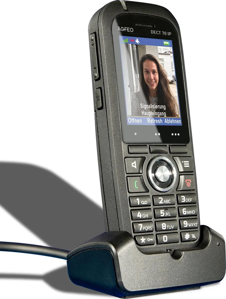 AGFEO Telefon DECT70 IP schwarz - Combiné sans fil professionnel noir