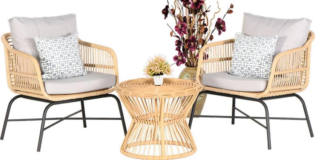 Garten Möbel Set3tlg Sofagarnitur Terrass Sessel Couchtisch Hochwertiges Lounge