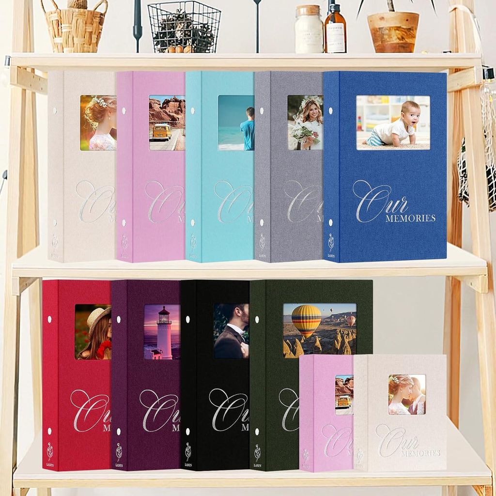 Leinen Fotoalbum - Elegant und Wasserdicht - 300 Fotos - 10x15cm