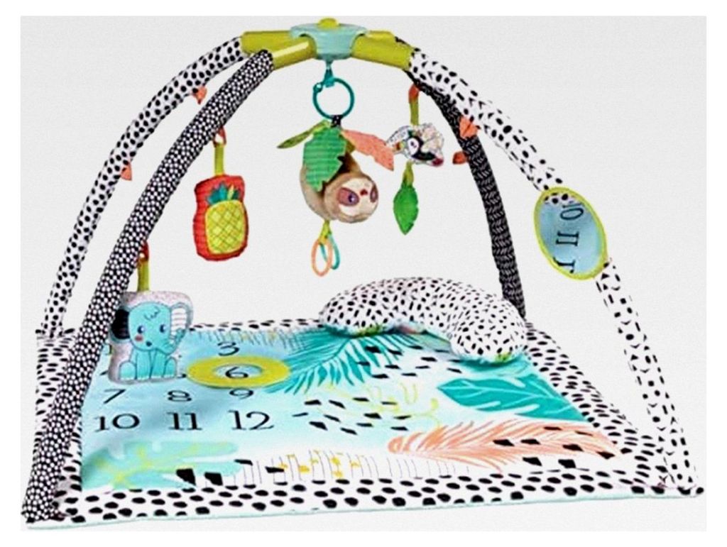 4-in-1 Meilensteine & Erinnerungen Spielmatte – Sensorisch anregende Spieldecke für Babys und Kleinkinder – Aktivitätsgym mit unterhaltsamen ...