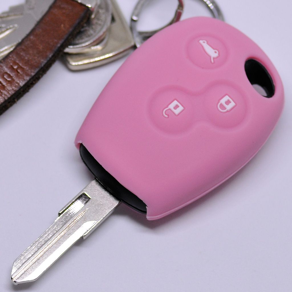 Auto Schlüssel Silikon Schutz Hülle Rosa kompatibel mit Produktbild 