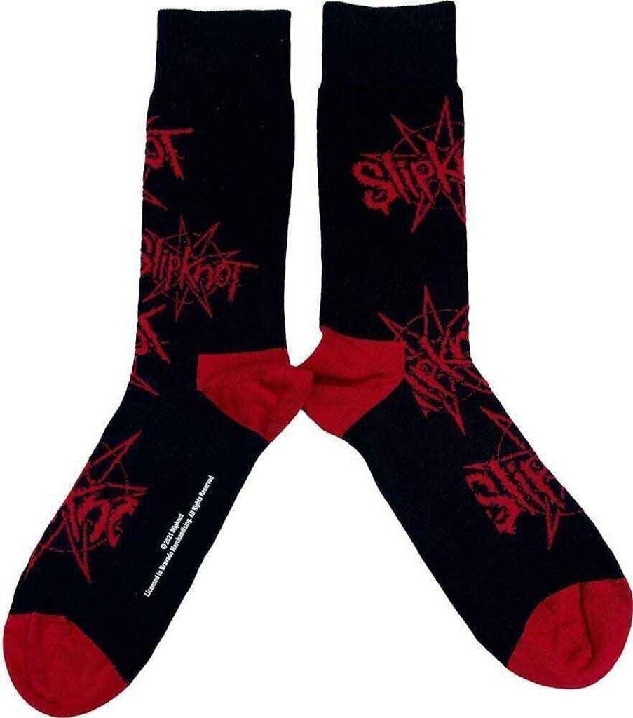 Slipknot Logo & Nonagram Black 36-40 Damen Socken