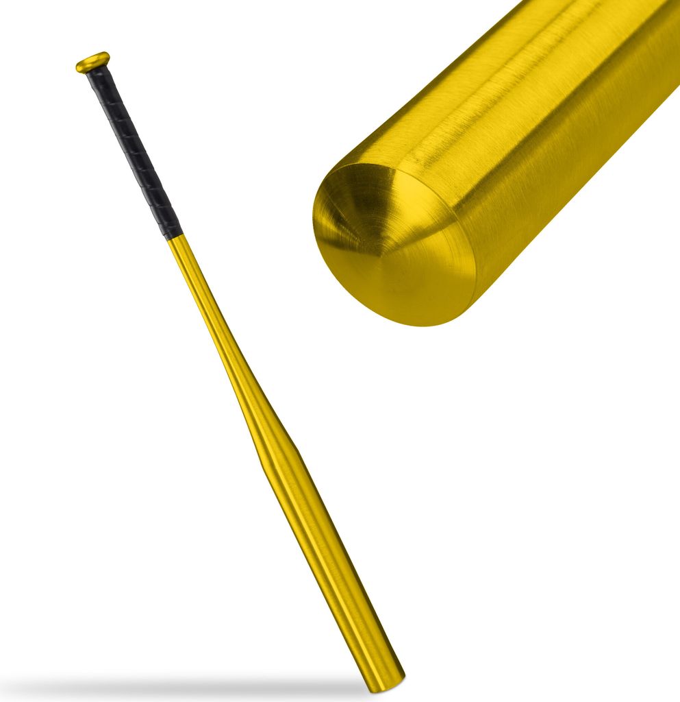relaxdays Goldener Baseballschläger aus Aluminium
