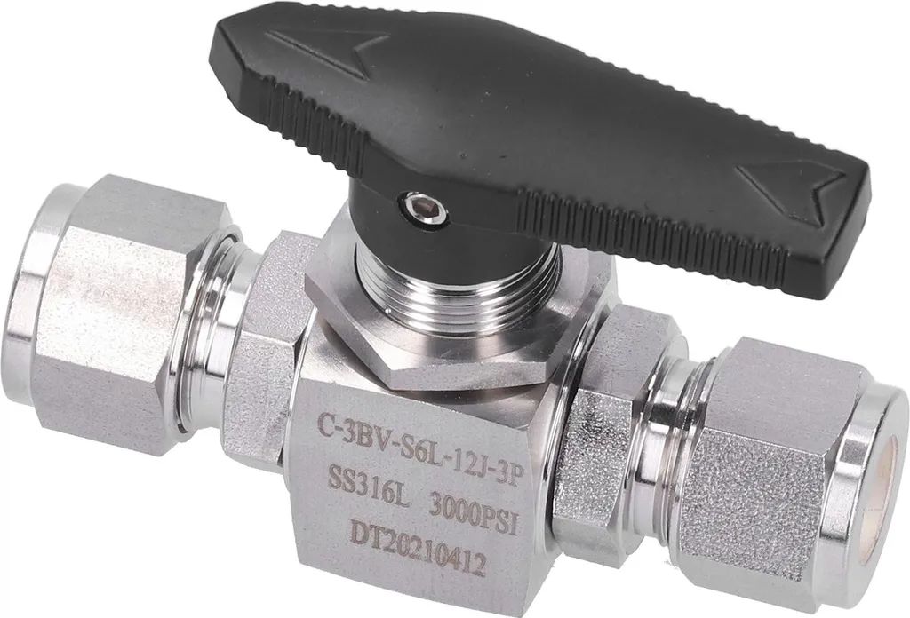 Robinet à boisseau sphérique 316L 12mm mini-filetage femelle 3 pièces