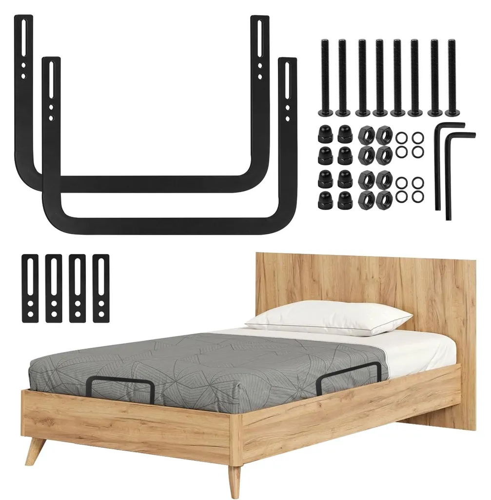 Fixations matelas anti-glisse réglables lot de 2 pour sommier et tatami