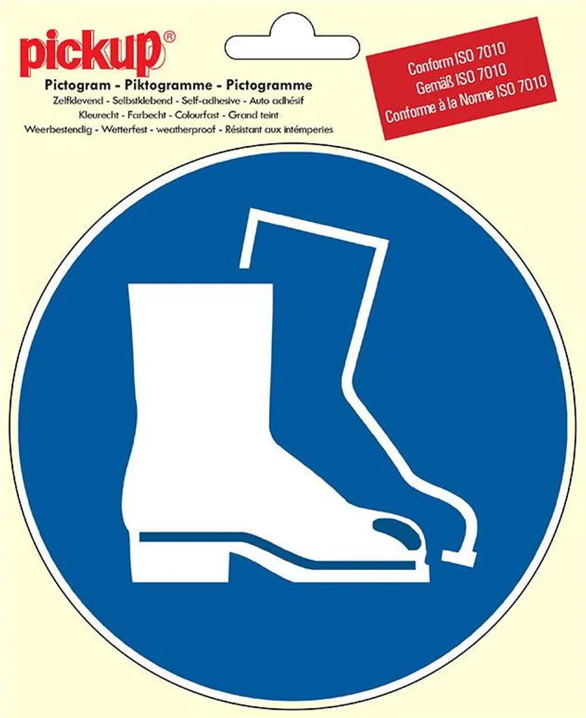 Signalisation Pickup éviter les accidents pieds chaussures sécurité obligatoire
