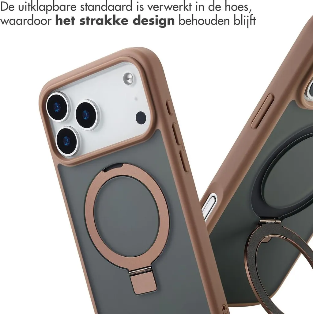 Custodia iPhone 17 Pro Marrone Accezz: Stile MagSafe e Comfort - 6