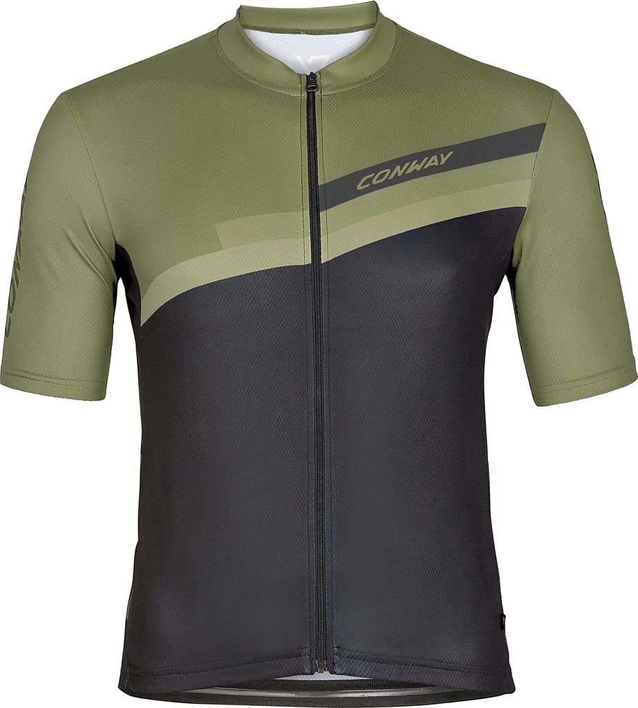 Conway Kurzarmshirt Active Jersey Full Zip SS Jersey Act.Full Zip SS M Moss Black