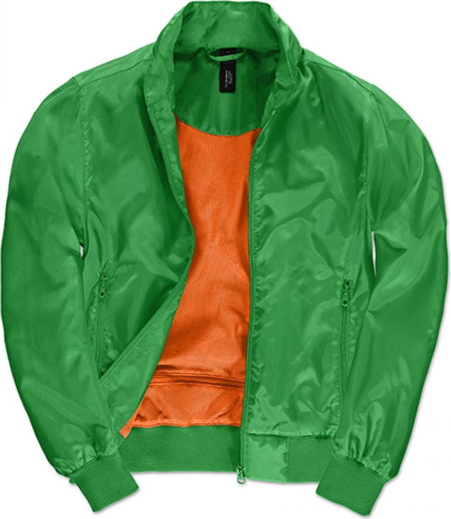 B&C JW964 | Damen Jacket Trooper / wasserabweisend (400 mm) - Farbe: Real Green/Neon Orange - Größe: S