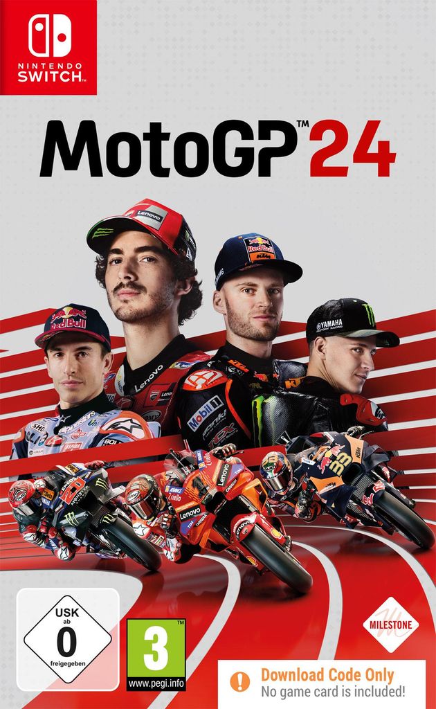 PLAION MotoGP 24, Nintendo Switch, E (Jeder), Code in einer Produktbild 