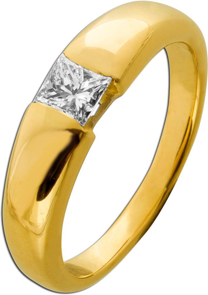 Solitärring Gold 750 18K Diamant 0.48ct Lupenrein 18