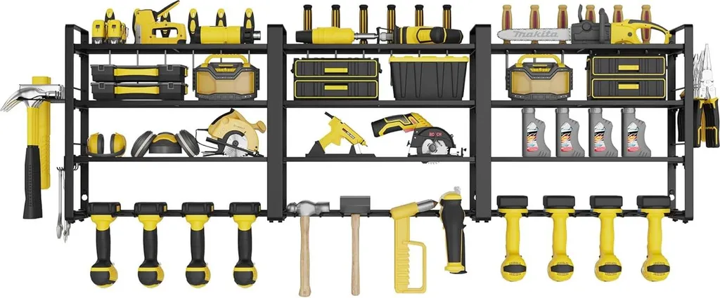 Étagère Murale Atelier 120cm : Fini le Désordre avec ce Support de Garage