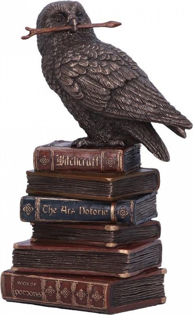 Zauber Eule auf Bücherstapel 14cm Produktbild 