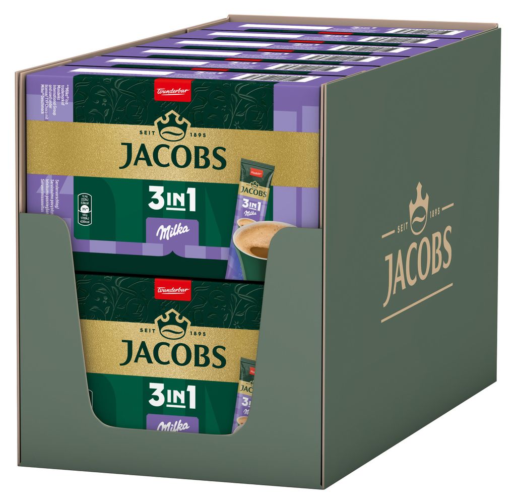 Jacobs 3in1 Milka, Instant-Kaffee mit Kakao, löslicher Produktbild 