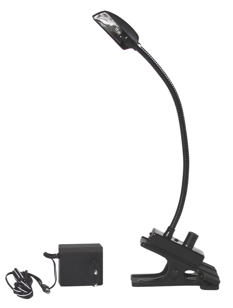 Lampe col de cygne Eurolite Flexilight noire avec pince de fixation