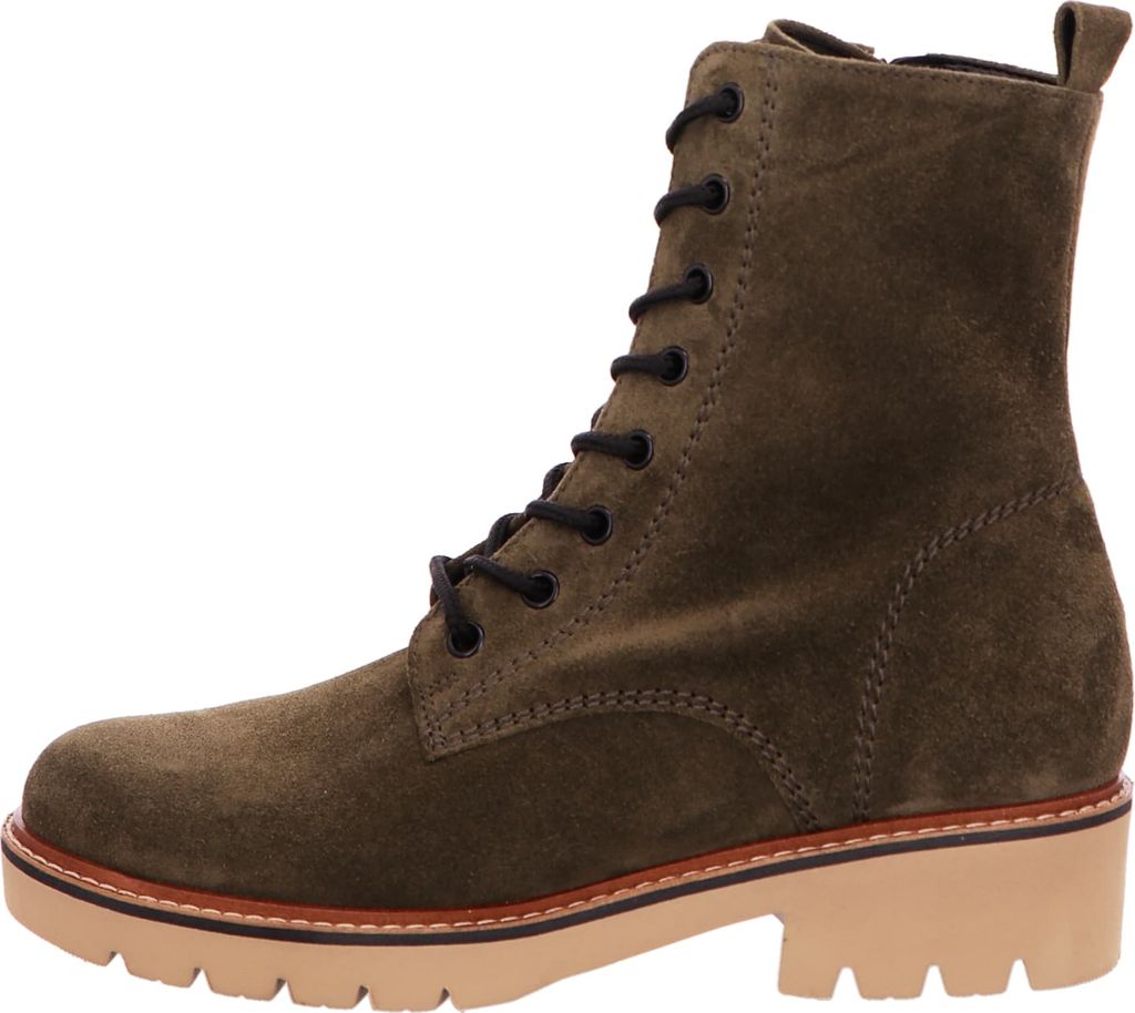 Gabor Comfort Schnürstiefel Grün Veloursleder Größe: 37 Normal