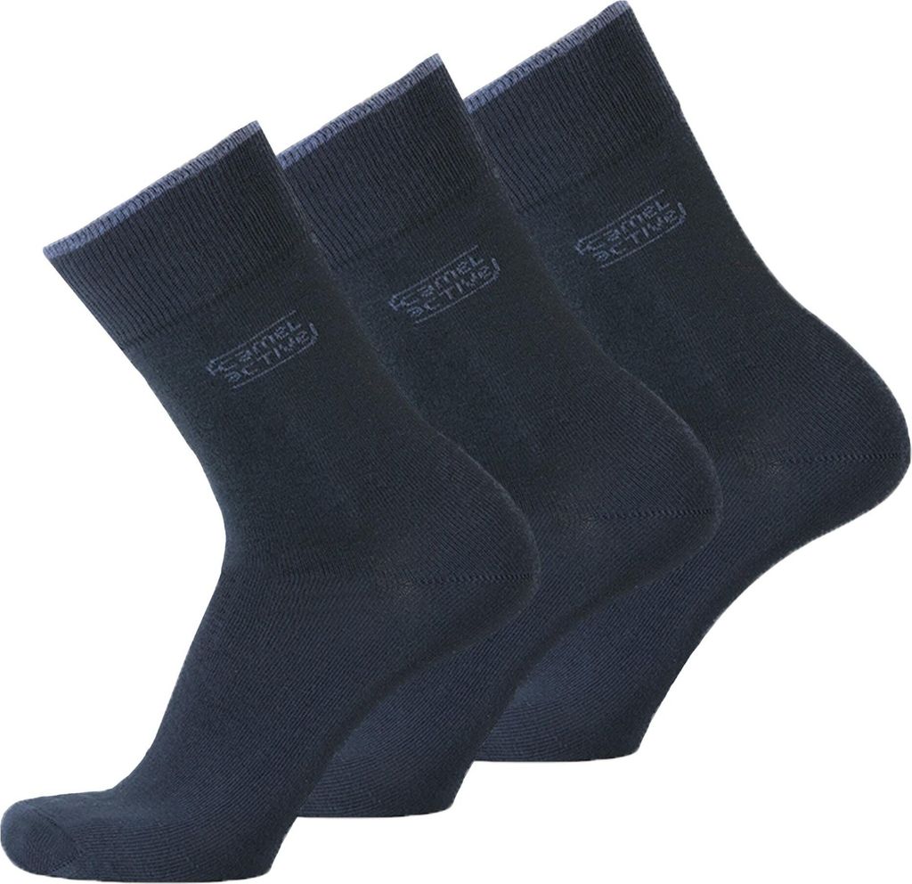 camel active Basic Socks 3er Pack 6593 545 dark blue Strumpf blau, Größe:43-46