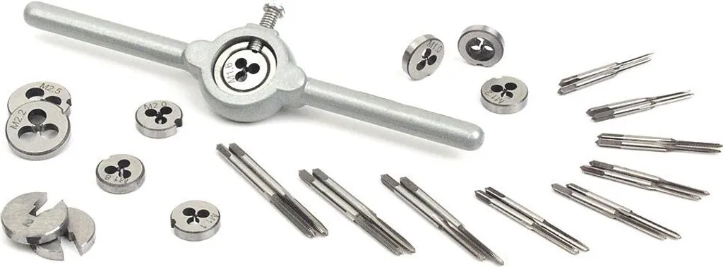Coffret de tarauds miniatures M1-M2,5 en acier HSS pour métaux tendres