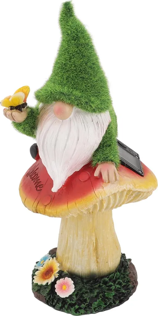 Éclairage d'Ambiance Jardin Champignon Nain Statue Extérieure Balisage